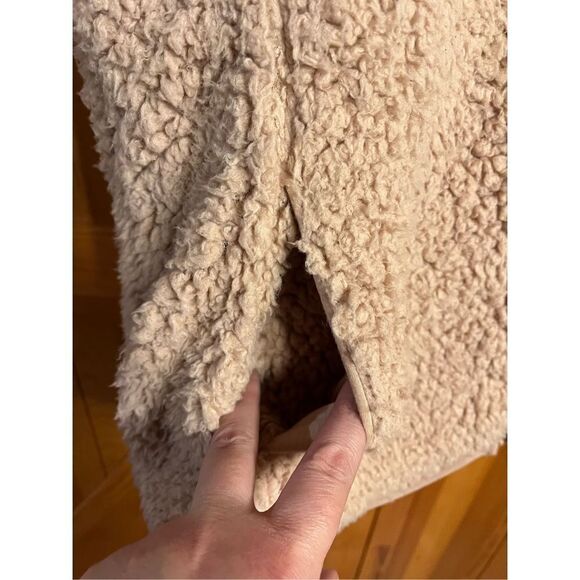 Weatherproof vintage light pink sherpa hooded zip up vest large (2502) - Picture 2 of 8